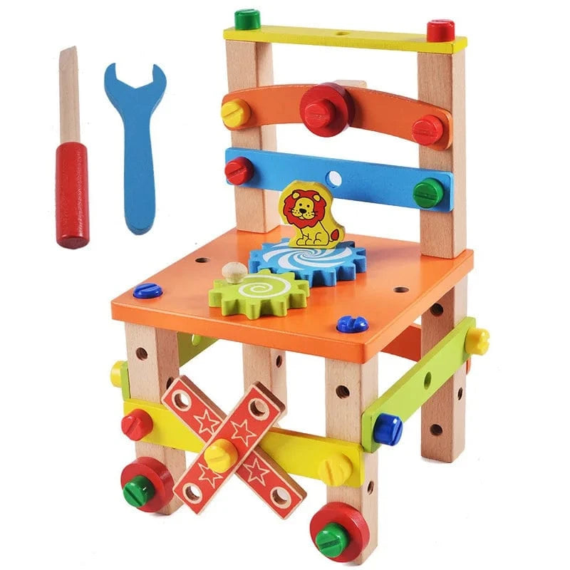 Montessori Wooden Activity Chair