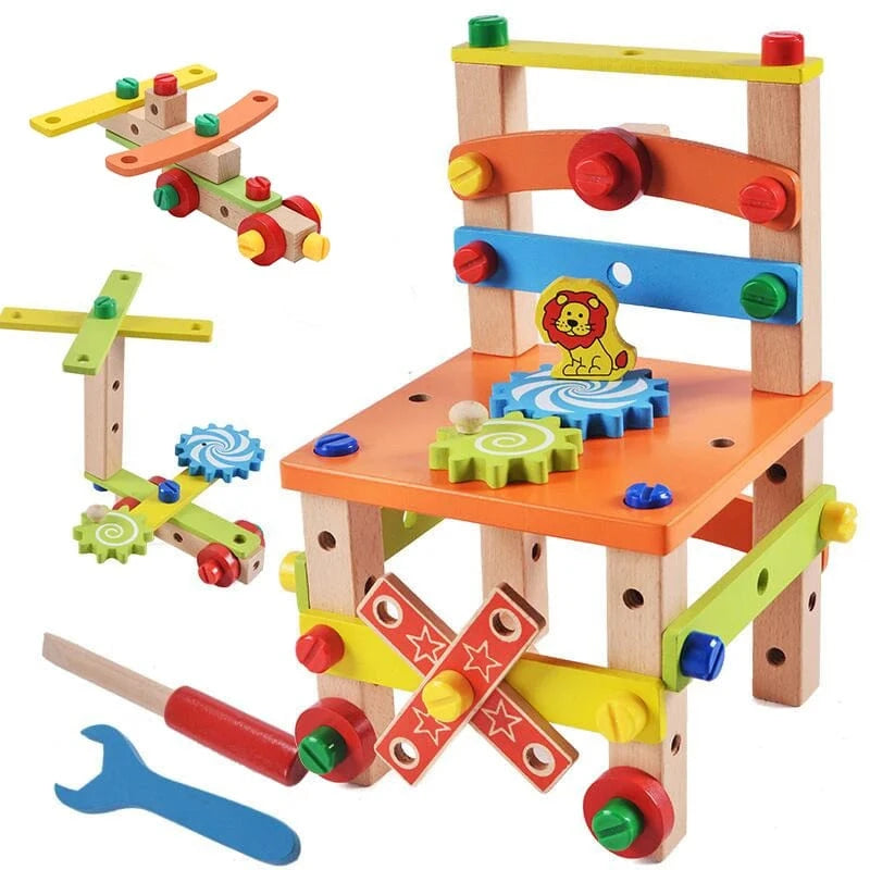 Montessori Wooden Activity Chair