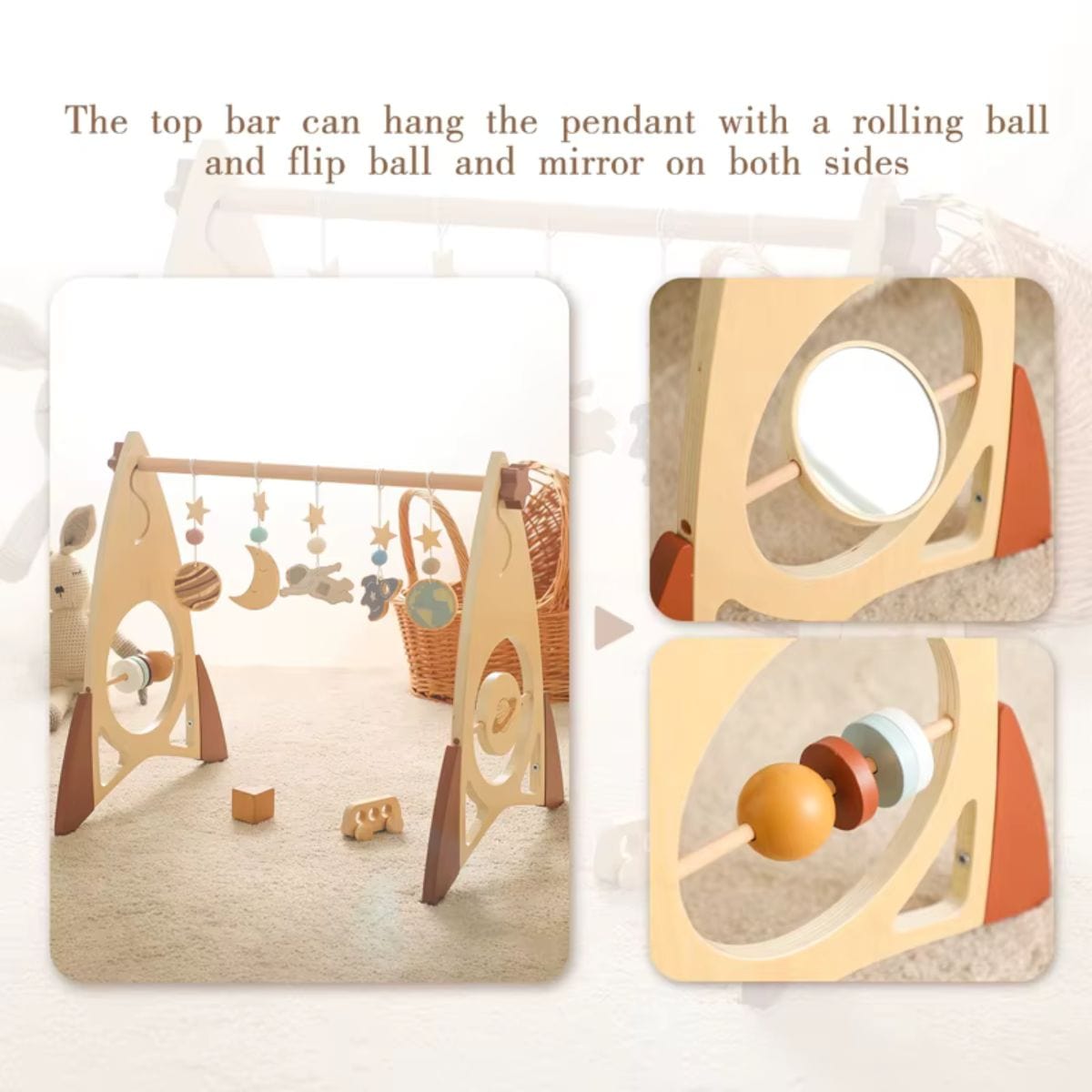 Montessori Wooden Baby Gym