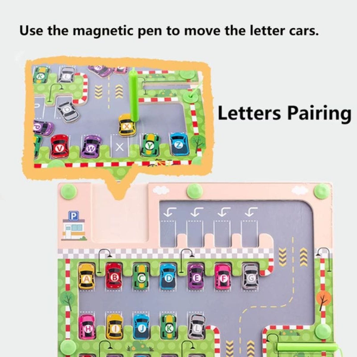 Montessori Alphabet Parking Maze