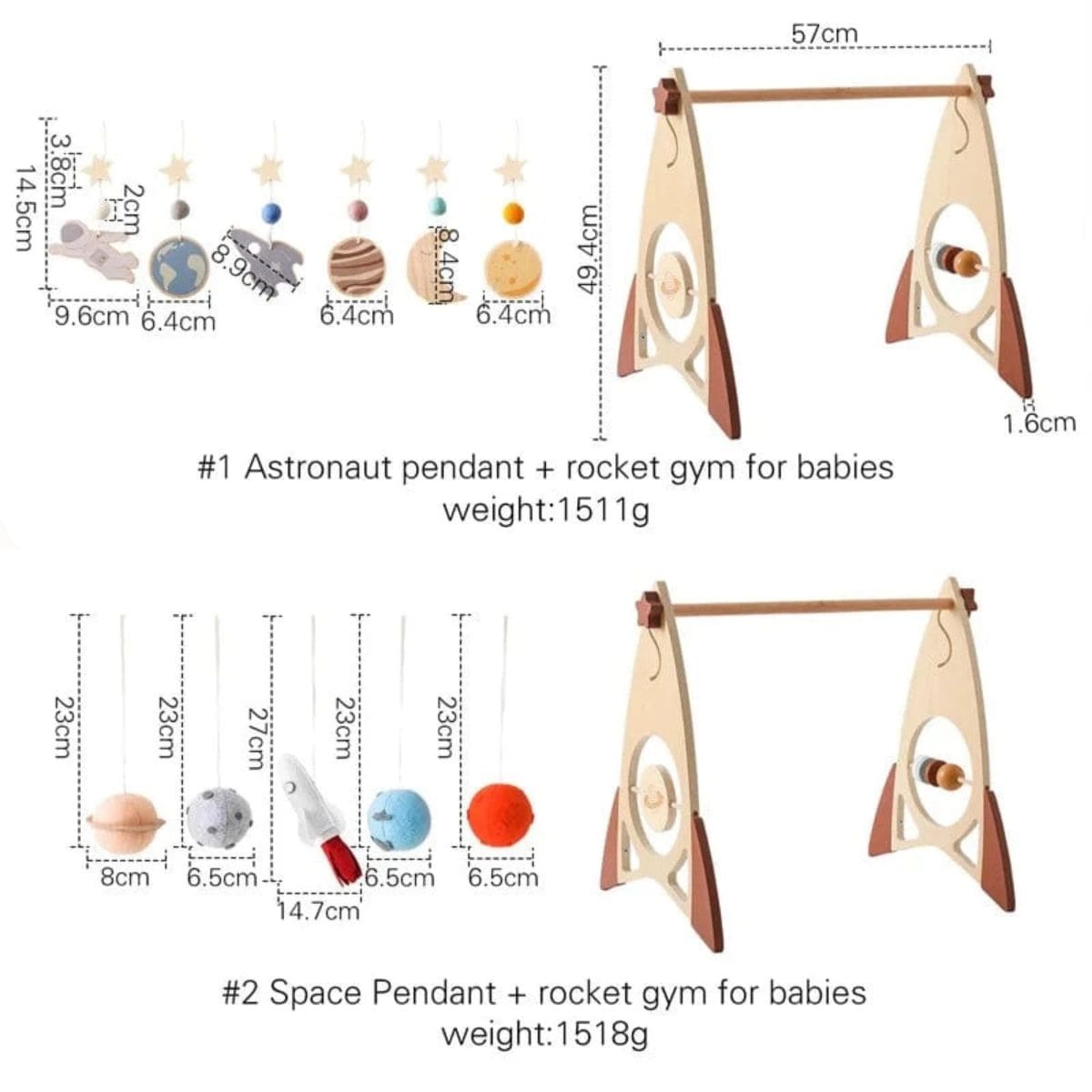 Montessori Wooden Baby Gym