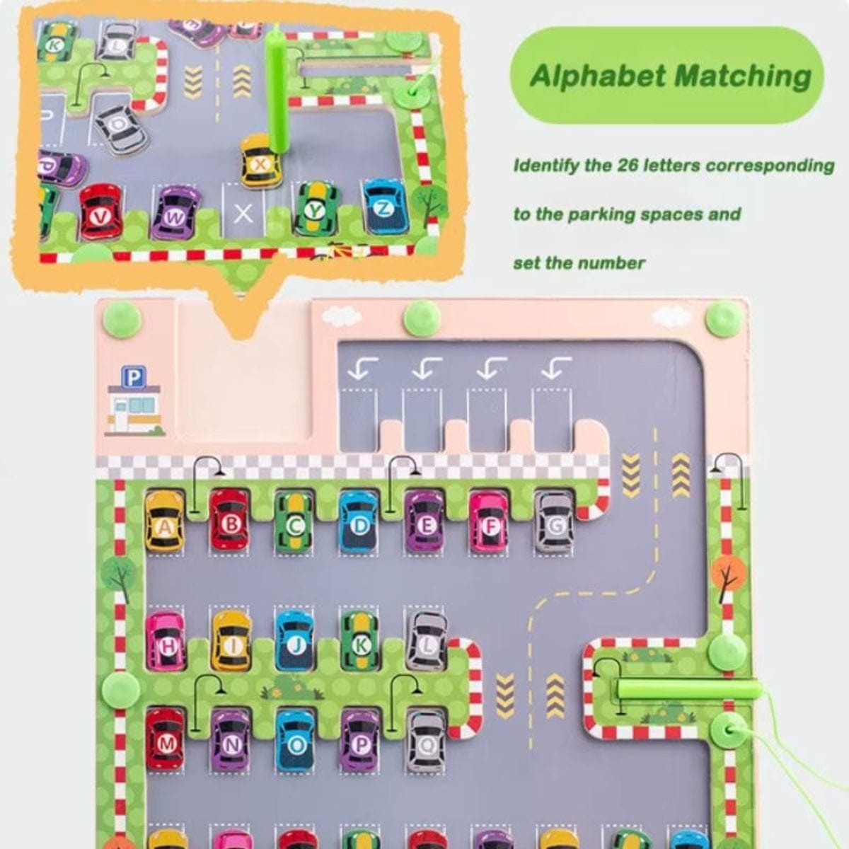 Montessori Alphabet Parking Maze