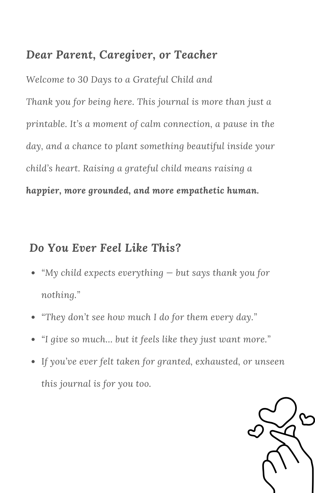 30 Day To A Grateful Child (English Version)