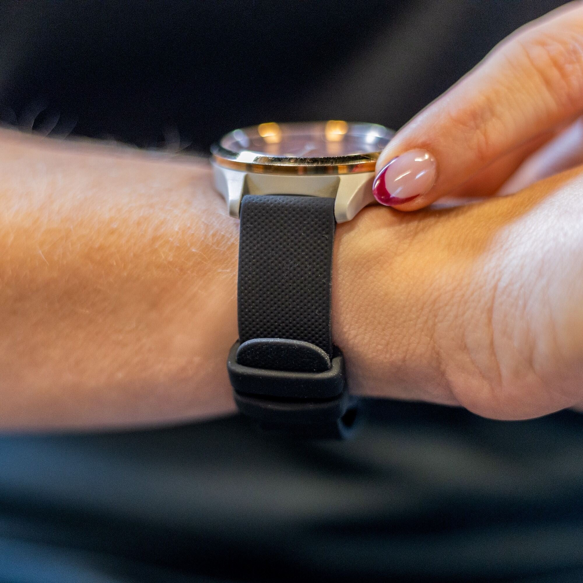 18mm Silicone Watch Strap With Quick Release Clasp Black