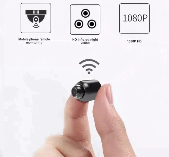 Mini WiFi Cameras Dual Pack With 1080P 140-Degree Wide Night Vision And Motion Detection