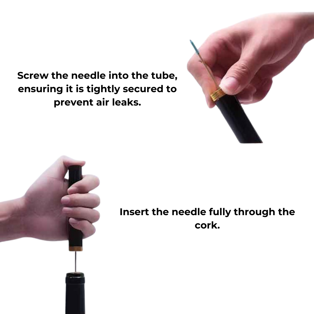 AeroWine Air Pressure Cork Opener Stainless Steel Ergonomic Handle