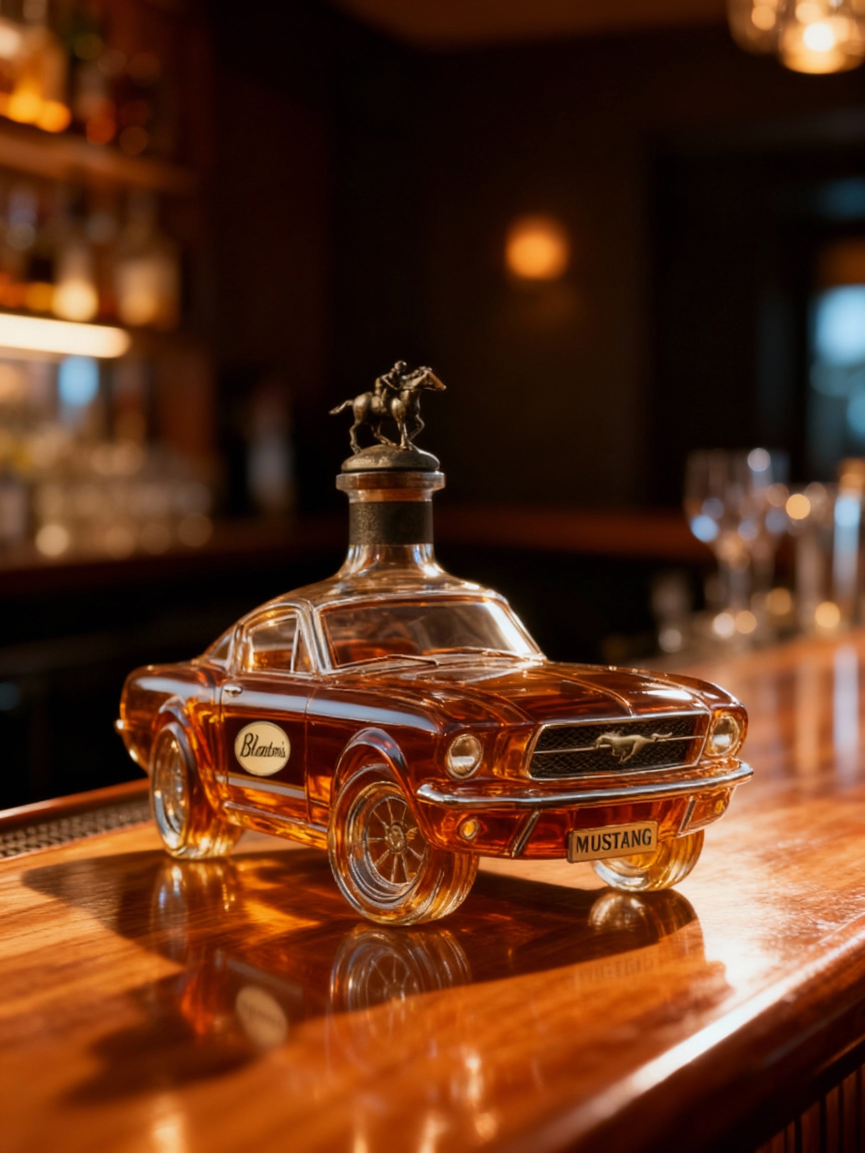 AstraForge Stallion Inspired 3D Glass Whiskey Decanter For Home Bar