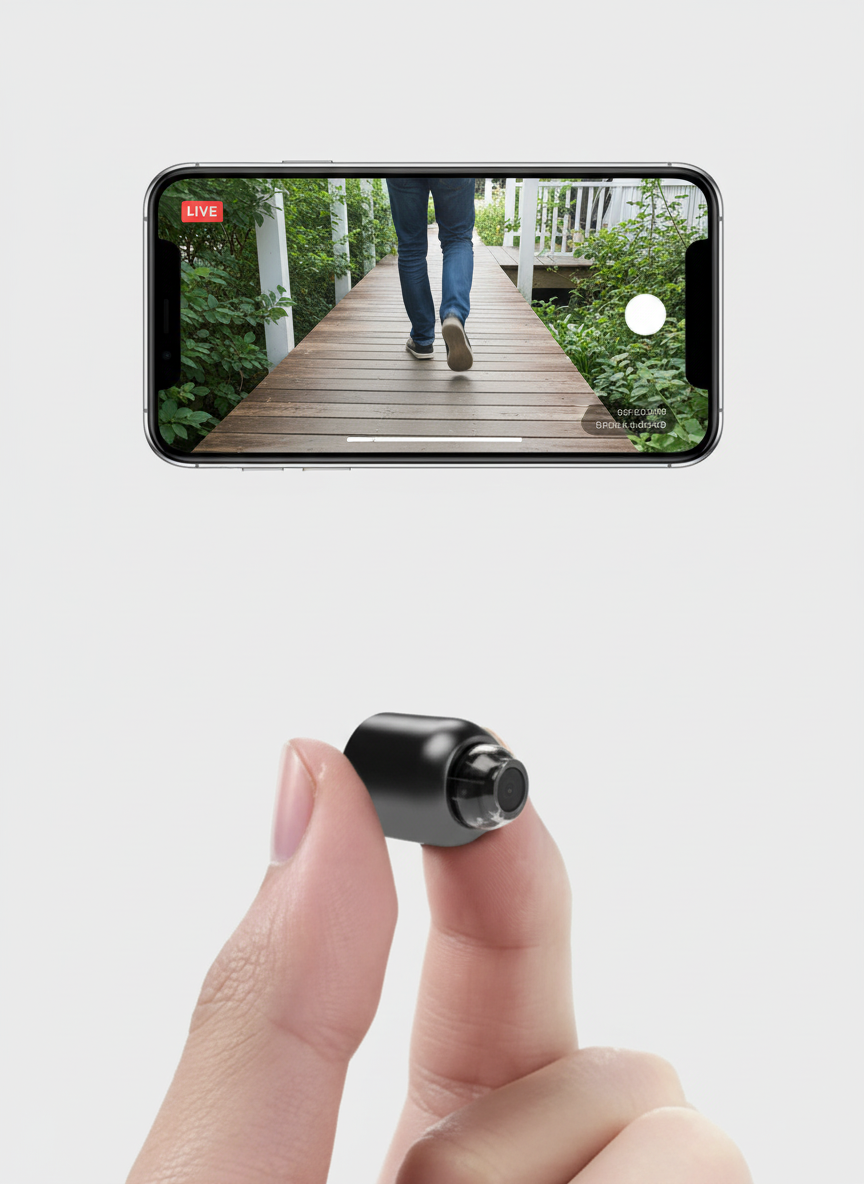 Mini WiFi Cameras Dual Pack With 1080P 140-Degree Wide Night Vision And Motion Detection