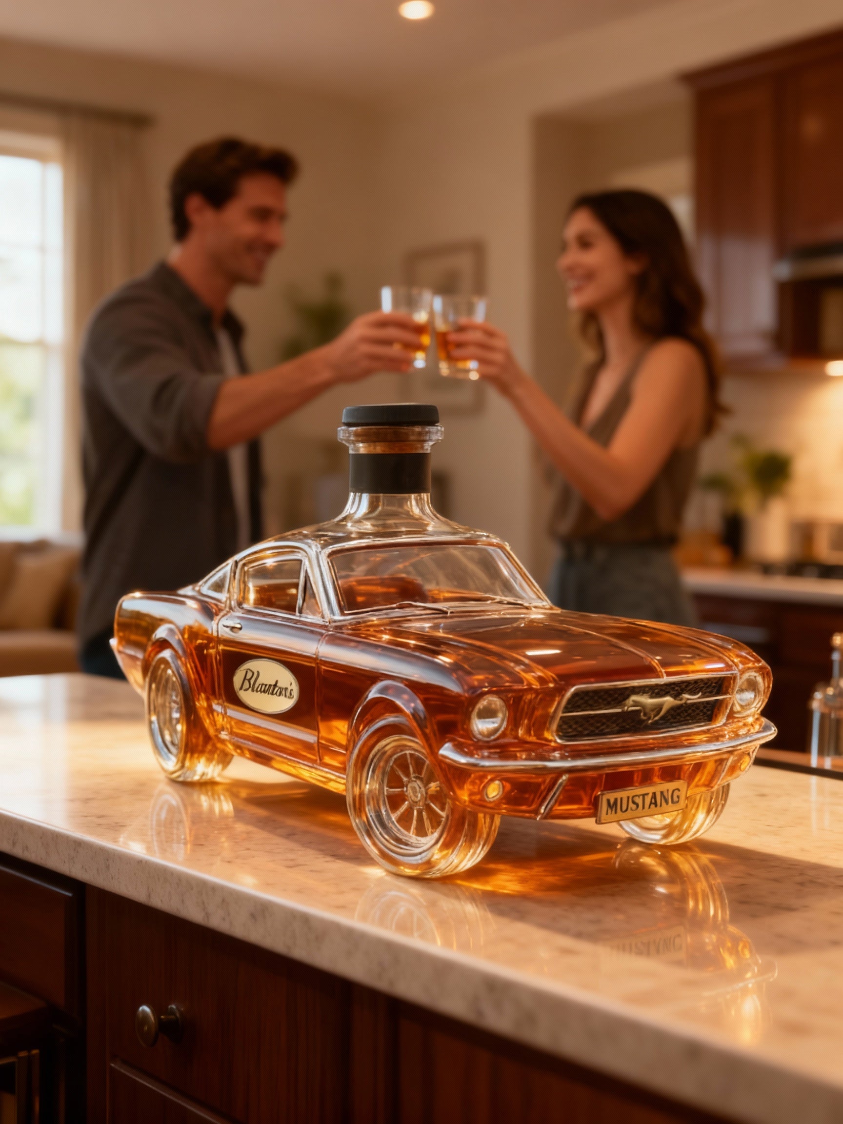 AstraForge Stallion Inspired 3D Glass Whiskey Decanter For Home Bar