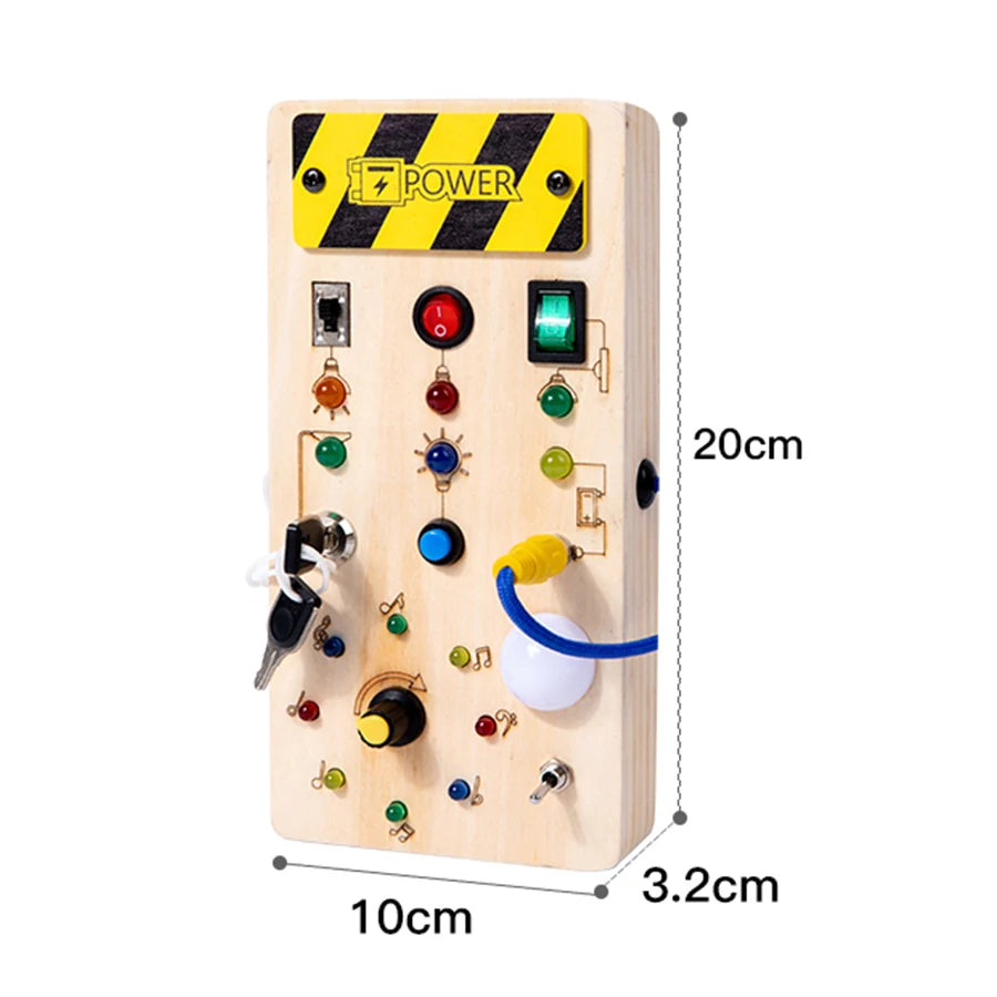 Wooden Montessori Activity Switch Board