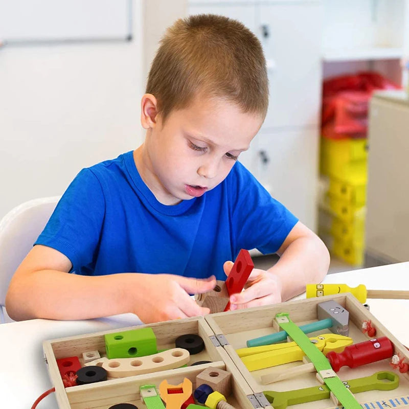 Montessori Wooden Tool Box