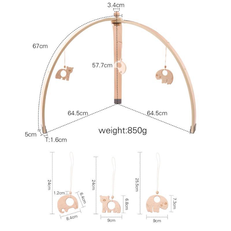 Montessori Wooden Baby Play Gym