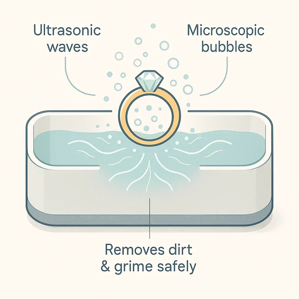 Gentle Ultrasonic Cleaner For Jewelry, Glasses, Watches, And Dentures