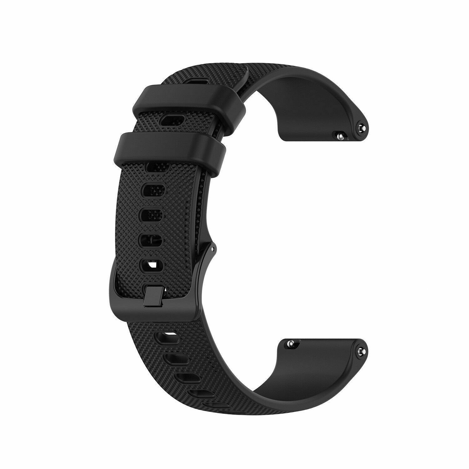 18mm Silicone Watch Strap With Quick Release Clasp Black