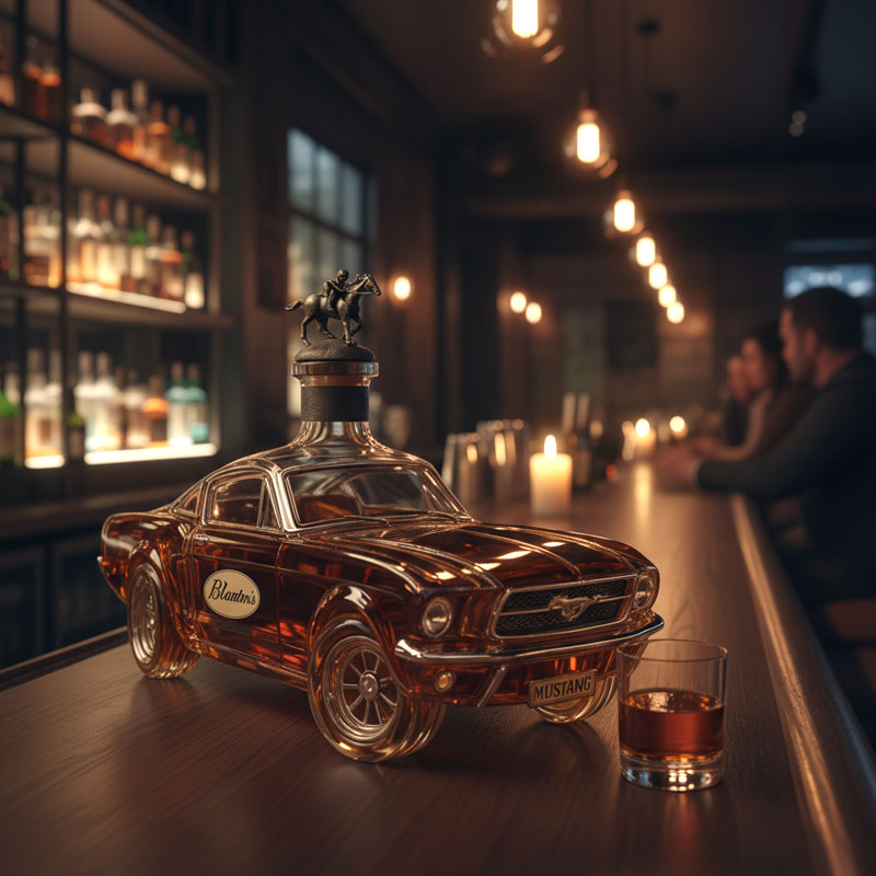 AstraForge Stallion Inspired 3D Glass Whiskey Decanter For Home Bar
