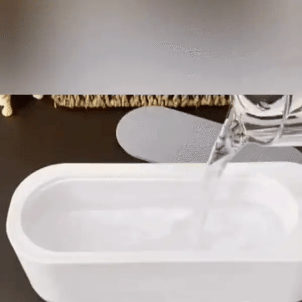 Skånsom ultralydsrens til smykker, briller, ure og proteser