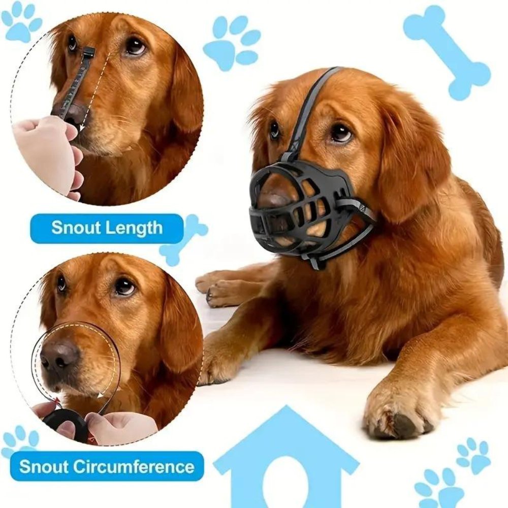 BreezeGuard Breathable Dog Muzzle With Adjustable Straps For Safe Interactions
