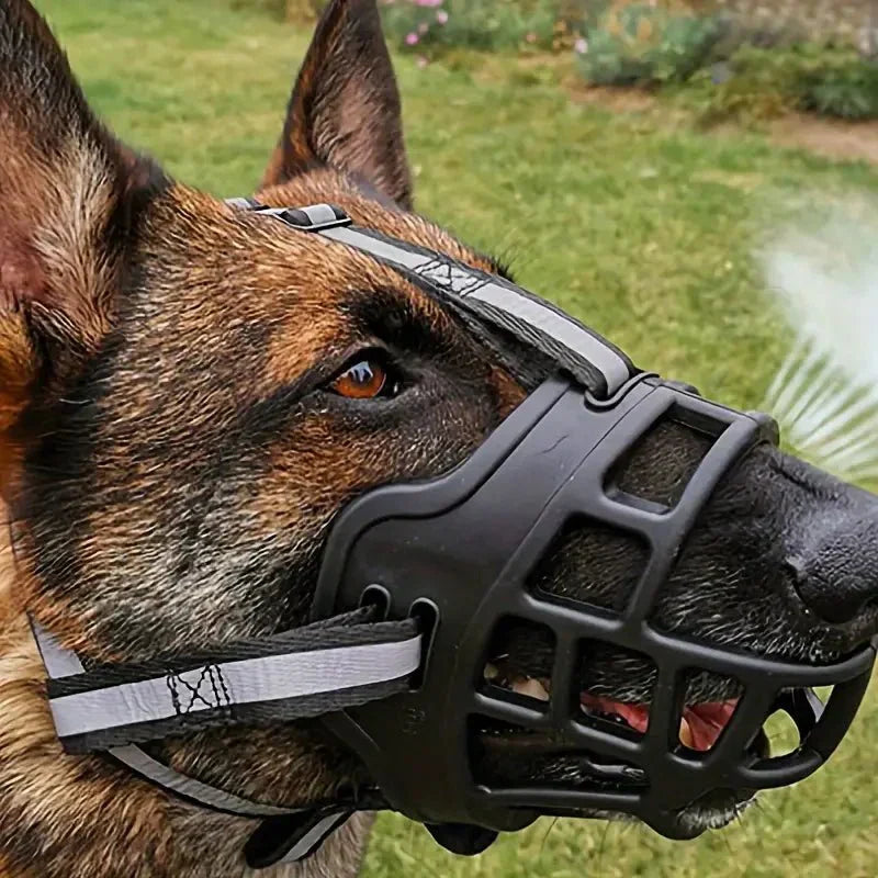 BreezeGuard Breathable Dog Muzzle With Adjustable Straps For Safe Interactions