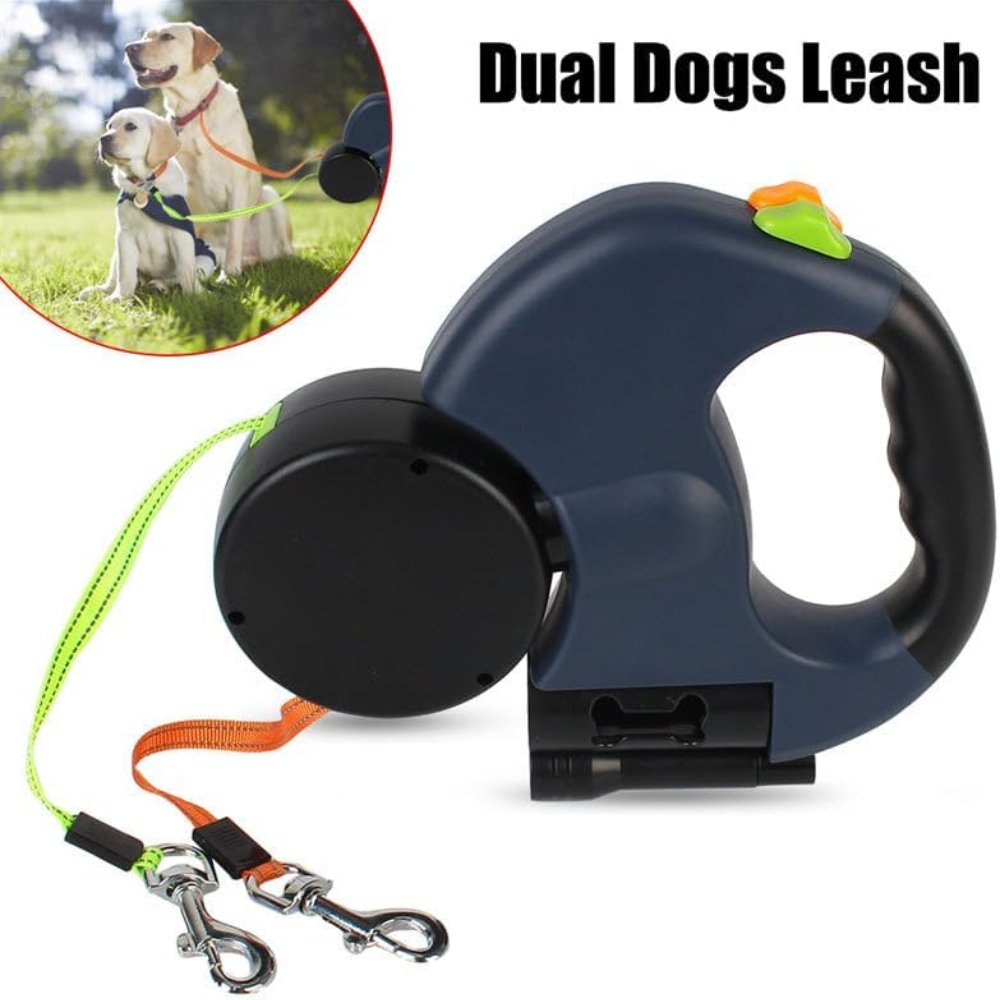 AeroPaw Dual Dog Leash For Smooth Tangle-Resistant Walks With Two Dogs