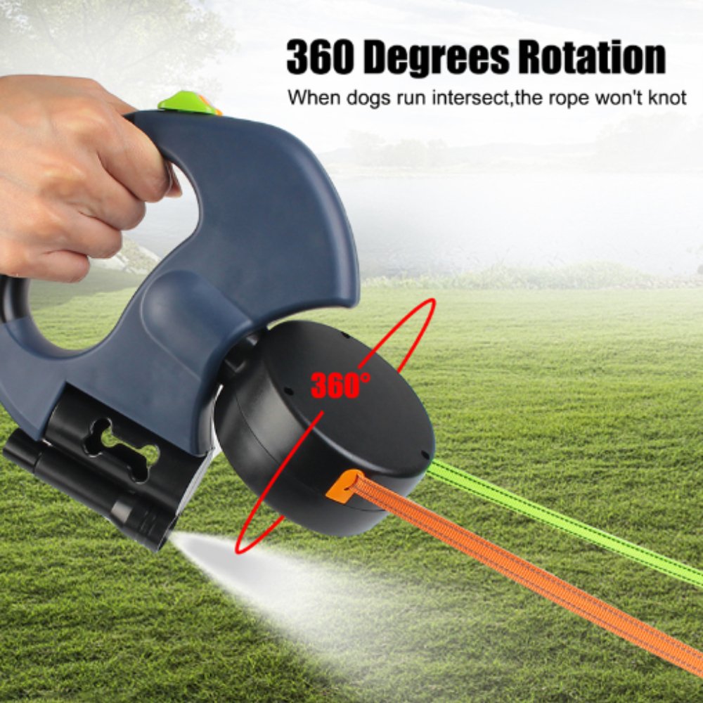 AeroPaw Dual Dog Leash For Smooth Tangle-Resistant Walks With Two Dogs